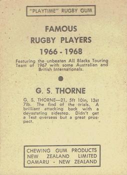 1968 Playtime Rugby Gum Famous Rugby Players - Red #7 Grahame Thorne Back